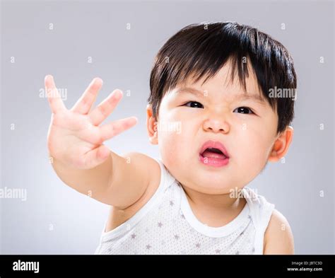Baby Boy Get Angry Stock Photo Alamy
