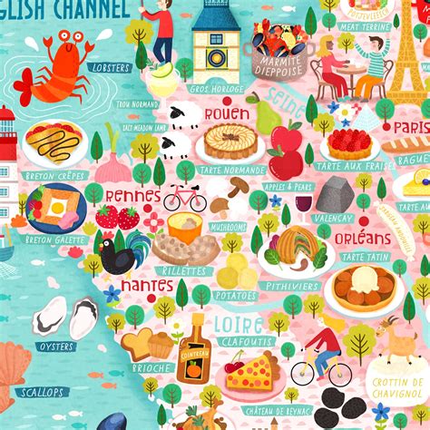 France Food Map Postcard Amazing Food Amazing Country