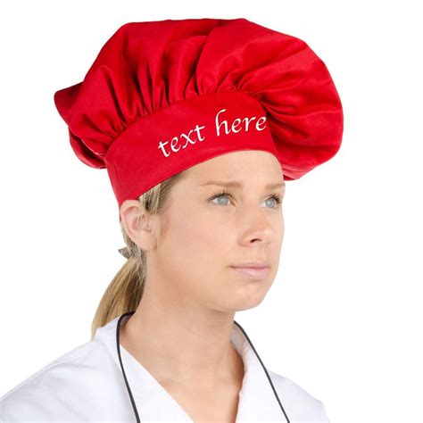 Font Personalized Embroidered Chef Hat Custom Name Size Color Thread