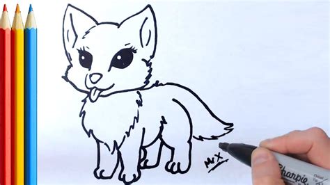 How To Draw A Cartoon Wolf Easy Drawing Tutorial For Kids