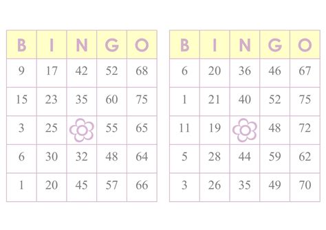 1000 Bingo Cards 2 Per Page Immediate Pdf Download Yellow