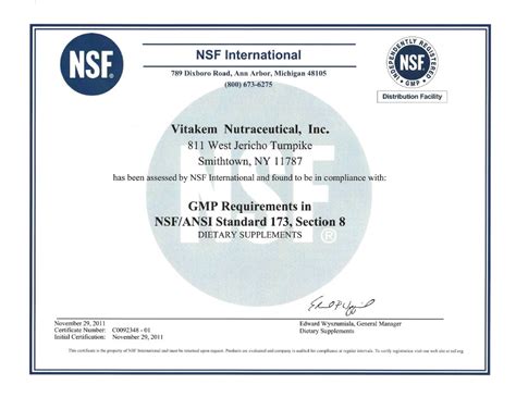 Nsf Certificate Dietary Supplement Manufacturer Vitamin Manufacturer