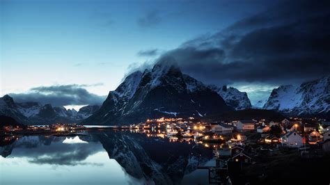 2560x1440 Norway Lofoten Mountains Evening Coast 5k 1440p Resolution