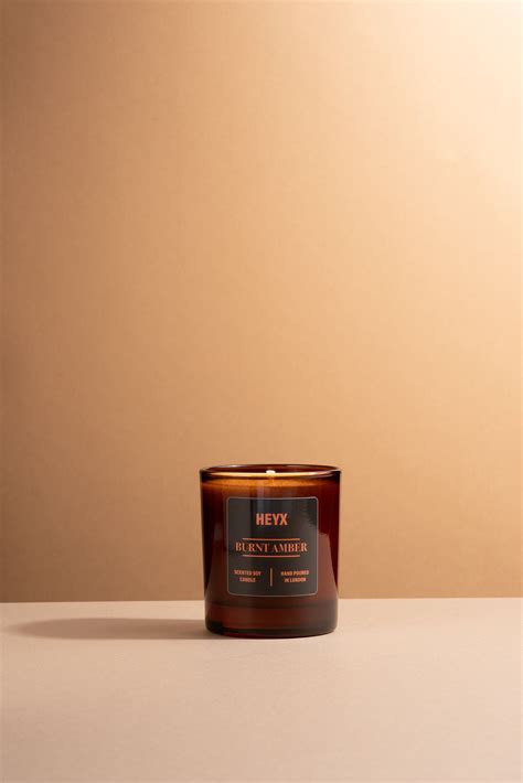 Luxury Scented Soy Candle Burnt Amber Etsy