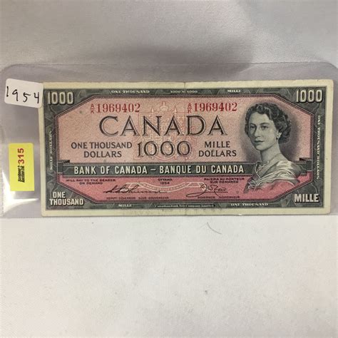 Canada 1000 Bill 1954 Snak1969402