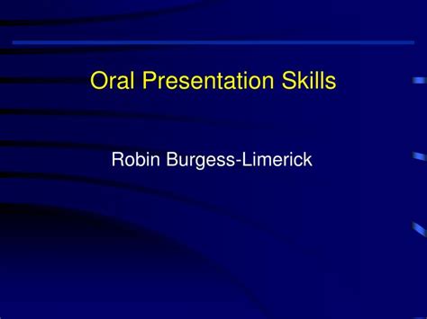 Ppt Oral Presentation Skills Powerpoint Presentation Free Download