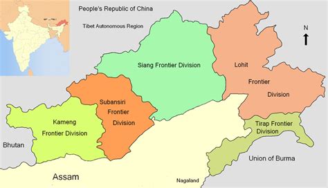 Arunachal Pradesh District Map Hd Arunachal Pradesh P