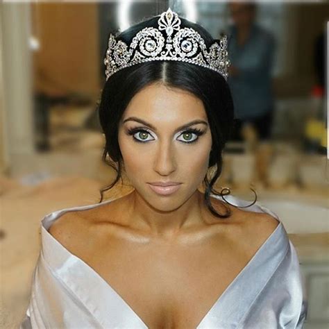 wedding day glam for our gorgeous regal bride nena that s her custom designed bridal tiara