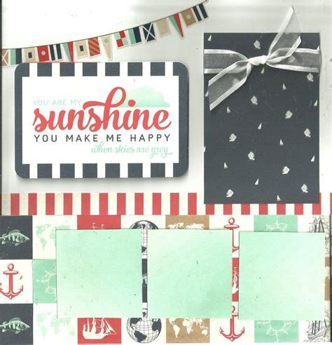 You Are My Sunshine 2 Page Scrapbooking Layout Kit Etsy Scrapbook