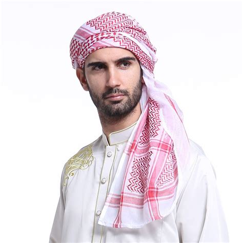 Men Arab Headwear Hijab Scarf Islamic Foulard Print Scarf Turban Arabic Headcover For Men S