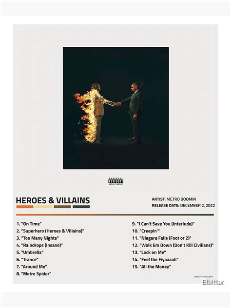 Metro Boomin Heroes And Villains Metro Boomin Album 2 Poster For