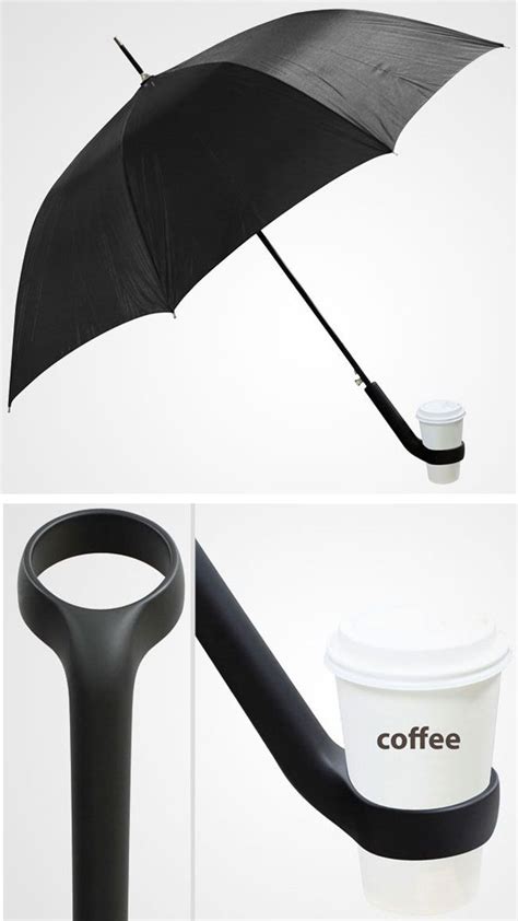 Cup Holder Umbrella. | Clever inventions, Inventions, Clever