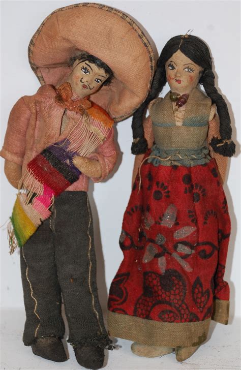 Vintage Mexican Dolls Mexican Paper Mache Dolls Village People