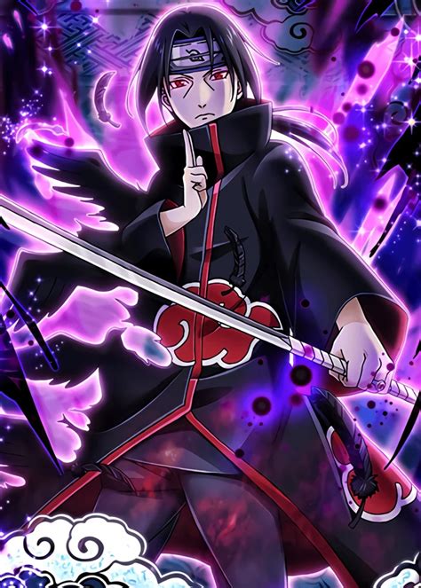 Itachi Ushiha Poster Print By Onepiecetreasure Displate In 2020