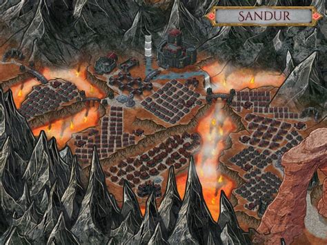 The Dwarven Mountain City Of Sandur Inkarnate Mountain City Tabletop