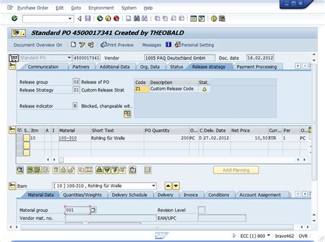 Purchase Order Release In Sap Theobald Online Help