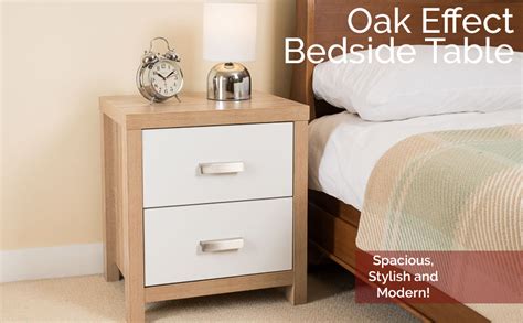 Check spelling or type a new query. Christow 2 Drawer Oak Effect White Wood Bedside Cabinet ...
