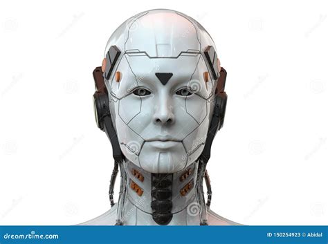 Robot Woman Sci Fi Android Female Artificial Intelligence 3d Render Stock Illustration