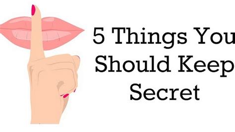 5 Things In Life That You Should Always Keep Secret Youtube