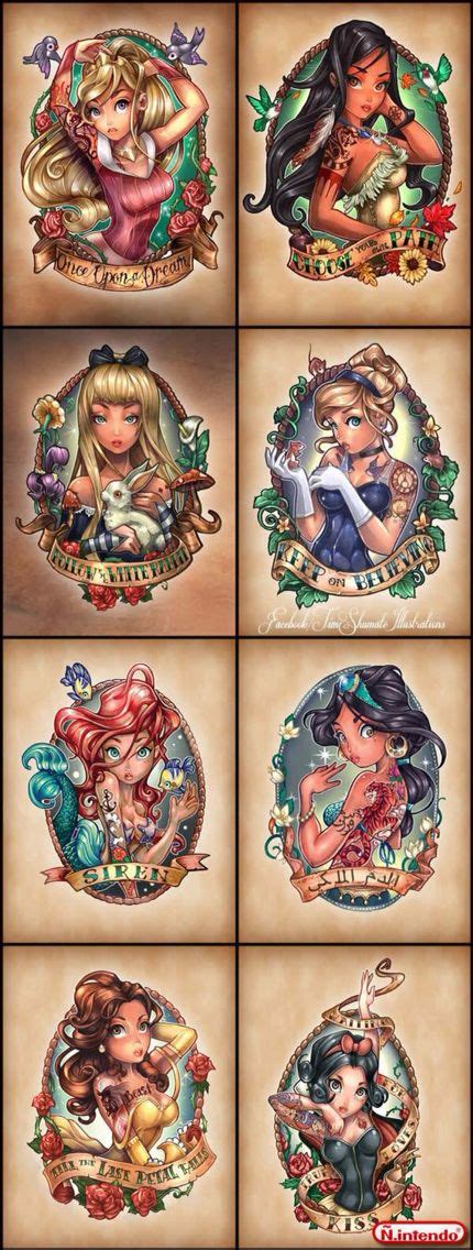 Princesas Da Disney Pin Up ️ Anime Disney Princess Disney Pin Up Goth