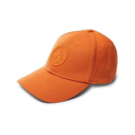 Stone Island Baseball Cap Orange Braun Hamburg