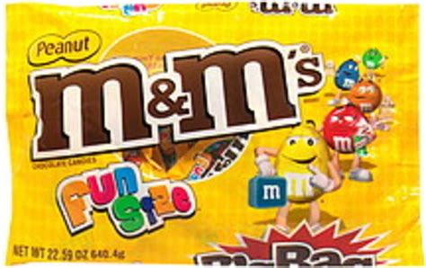 M And M Milk Chocolate Peanut Fun Size Chocolate Candies 2259 Oz