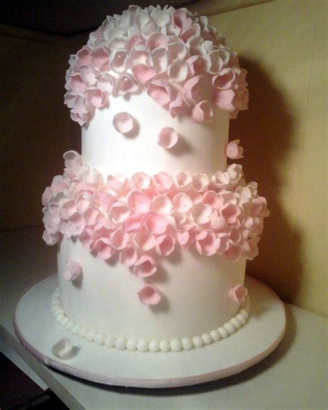 Pink Flower Wedding Cake