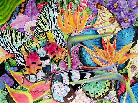 Paradise Butterfly Art Art Painting