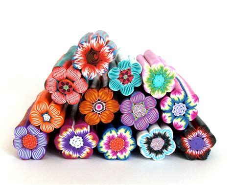 Polymer Clay Millefiori Canes Tutorial Backgroundless Flower Canes