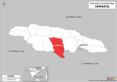 Where Is Clarendon Located In Jamaica Clarendon Location Map In The