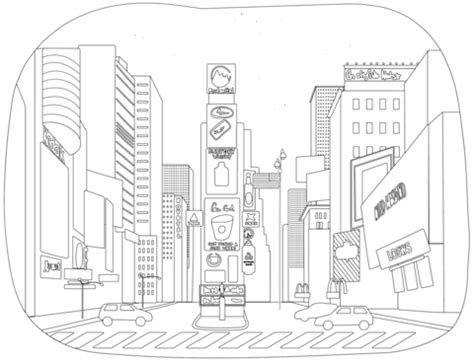 So its use become more because one can learn what is square shape. Times Square coloring page | Free Printable Coloring Pages