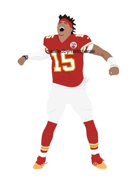 Patrick Mahomes Cartoon Art Svg Png Etsy