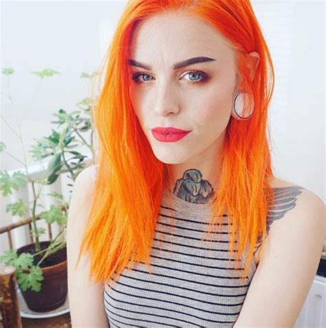 The reason your hair is orange is because it needs toned. Orange hair bright, Hair color orange, Fantasy hair color