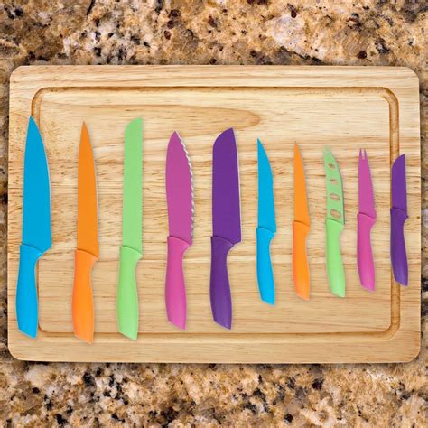 Whetstone 10 Piece Stainless Steel Multi Colored Knife Set 25 10mkb