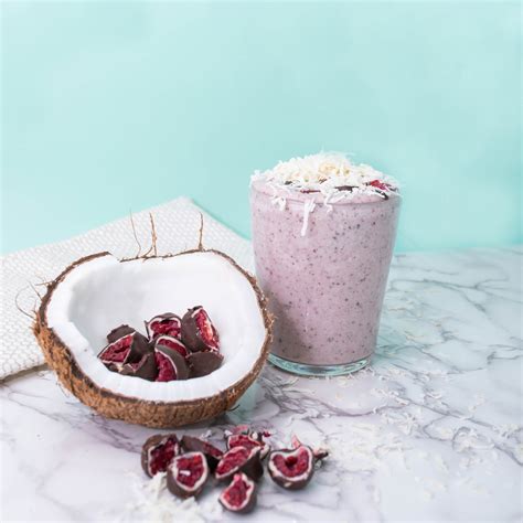 Healthy Chocolate Raspberry Coconut Shake Trufru