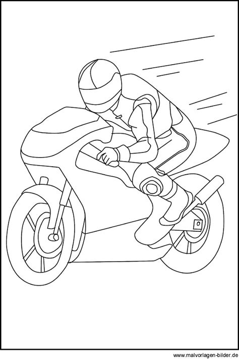 Kostenlose ausmalbilder in einer vielzahl von themenbereichen, zum ausdrucken ausmalbild: Motorrad Ausmalbilder - Gratis Malvorlagen zum Ausmalen