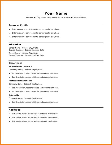 List the companies you worked for, dates of employment, the positions. 10+ college student resume template microsoft word | Professional Resume List