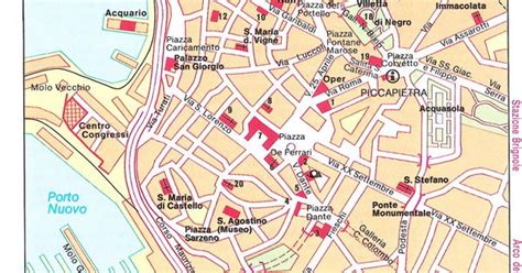 Genoa Italy Tourist Map
