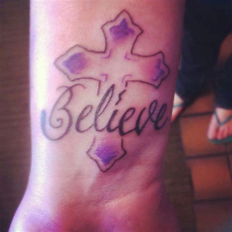 Cross Believe Tattoo Believe Tattoos Tattoos And Piercings Tatting