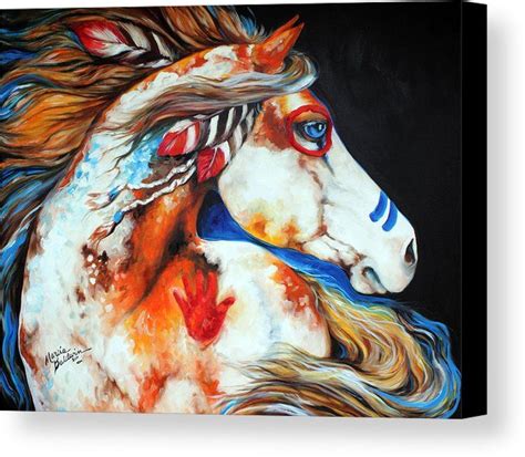 Spirit Indian War Horse Canvas Print Canvas Art By Marcia Baldwin