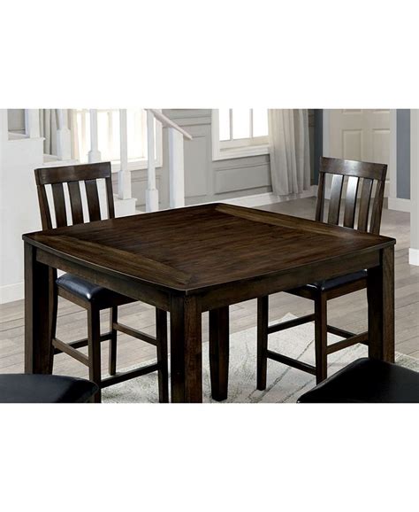 Benzara Wooden Counter Height Table Set And Reviews Furniture Macys