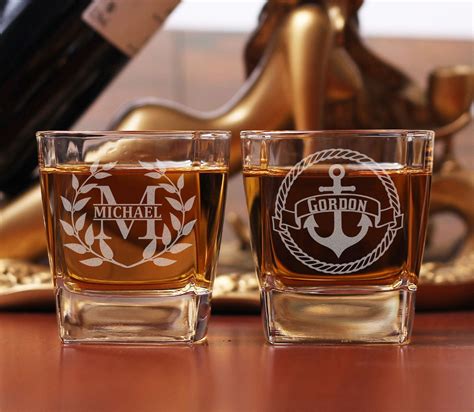 Monogrammed Whiskey Glasses Personalized Whiskey Glasses Etsy Custom Whiskey Glasses