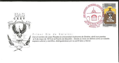 j 1998 mexico cxxv anniversary of the autonomous university of sinaloa fdc hipstamp