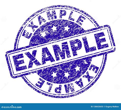 Scratched Textured Example Stamp Seal Stock Vector Illustration Of