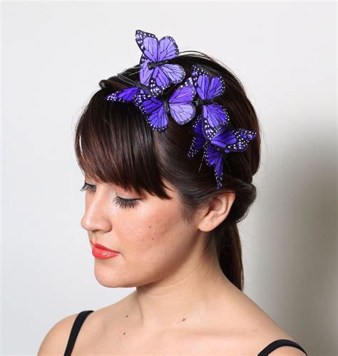 Purple Butterfly Headband Woodland Fairy Tale By Neesiedesigns On