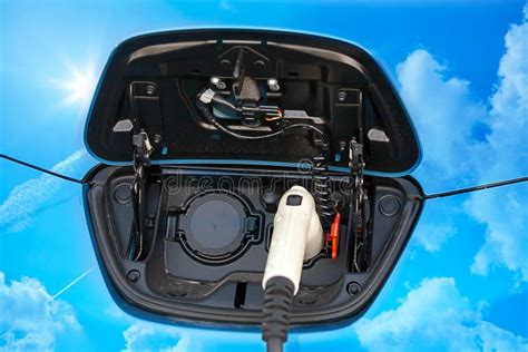 Electric Hybrid Car Charging Socket Stock Photo Image Of Ecology
