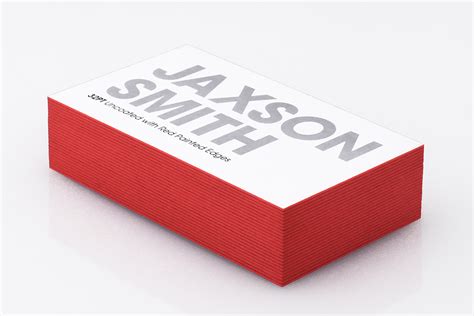 3 New Painted Edge Business Cards Color Options