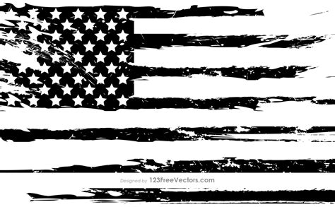 Easy To Color American Flag Clipart Black And White American Flag Usa