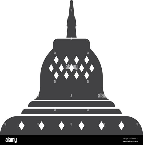 Borobudur Is Indonesian Temple One Of The Words Miracles Vector