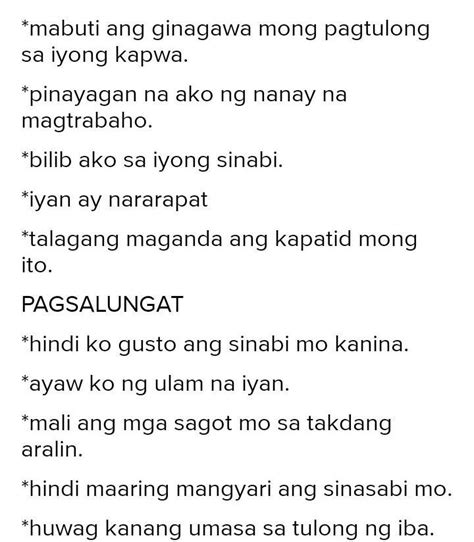 Bumuo Ng Limang Pangungusap 5 Na Ginagamitan Ng Hudyat Ng Pagsang